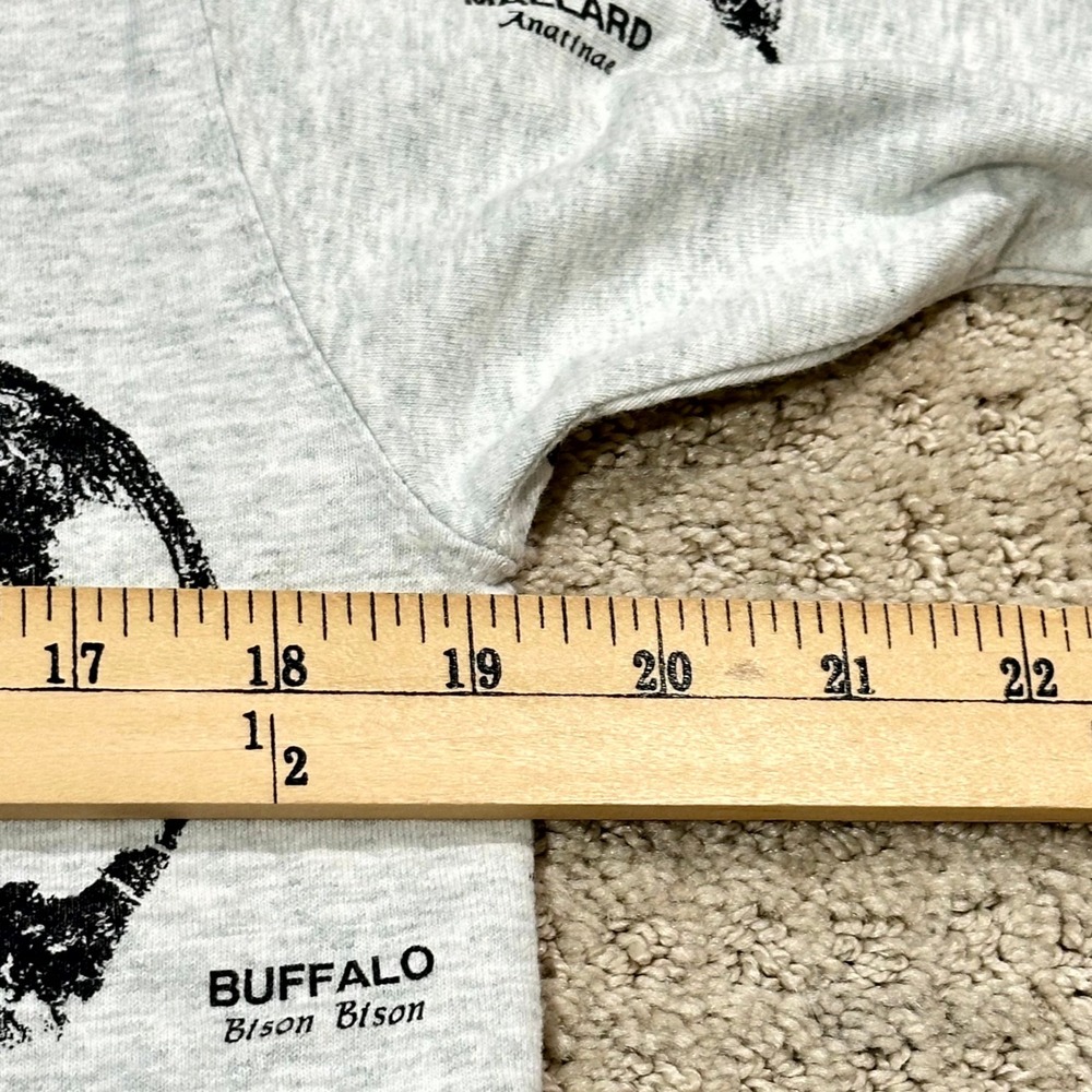 Vintage Alaska Animal Tracks All Over Print Shirt Mens Medium 90s Nature Outdoor - Picture 5 of 6